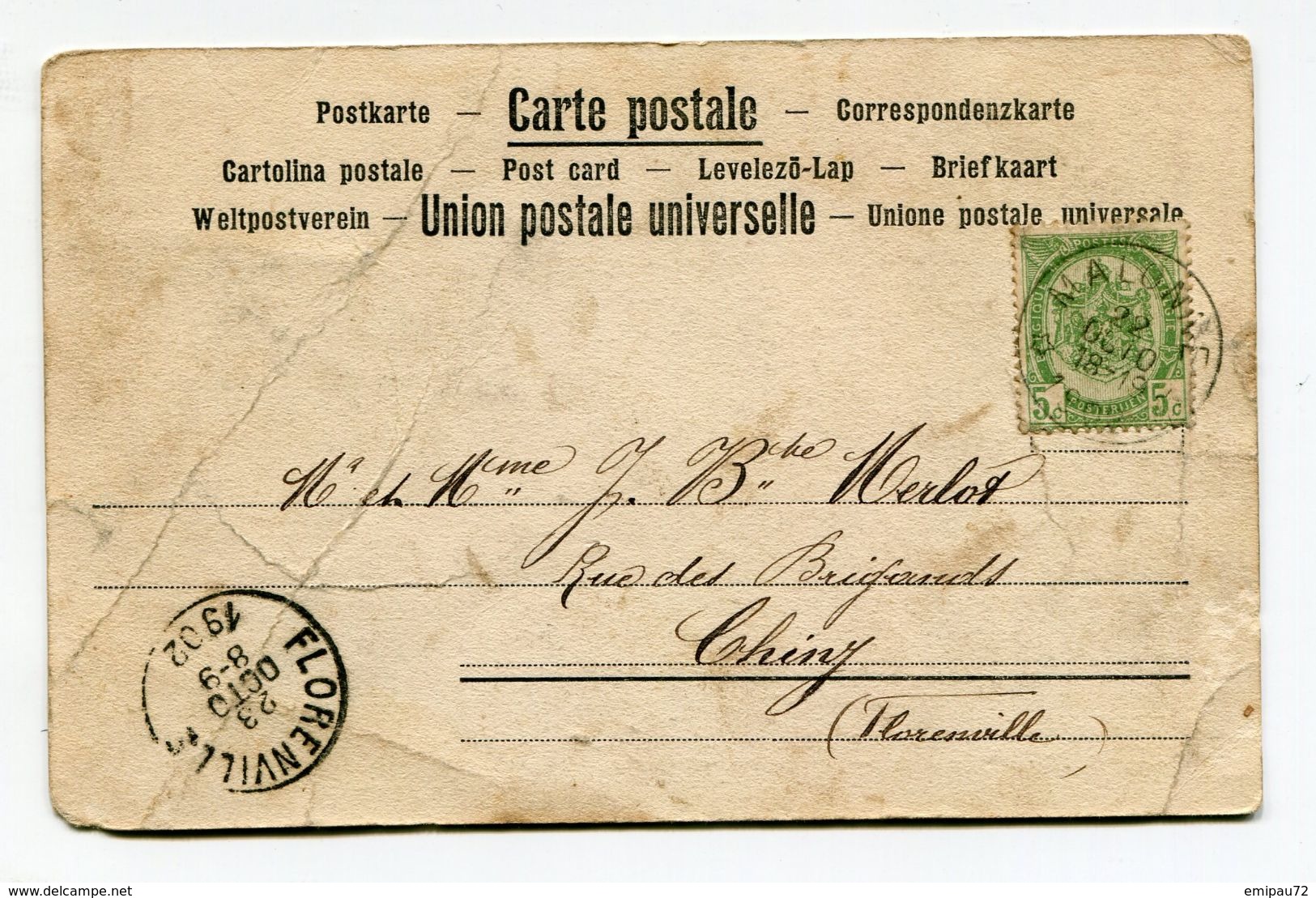 BELGIQUE- Carte Postale De 1902 (Congrés Eucharistique) Avec Timbre Y&T N°56 - Autres & Non Classés