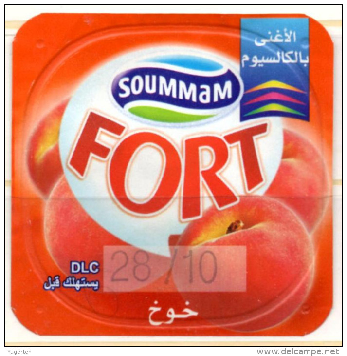 Opercule Cover Yaourt Yogurt " Soummam " FORT Pêche Peach Yoghurt Yoghourt Yahourt Yogourt - Opercules De Lait