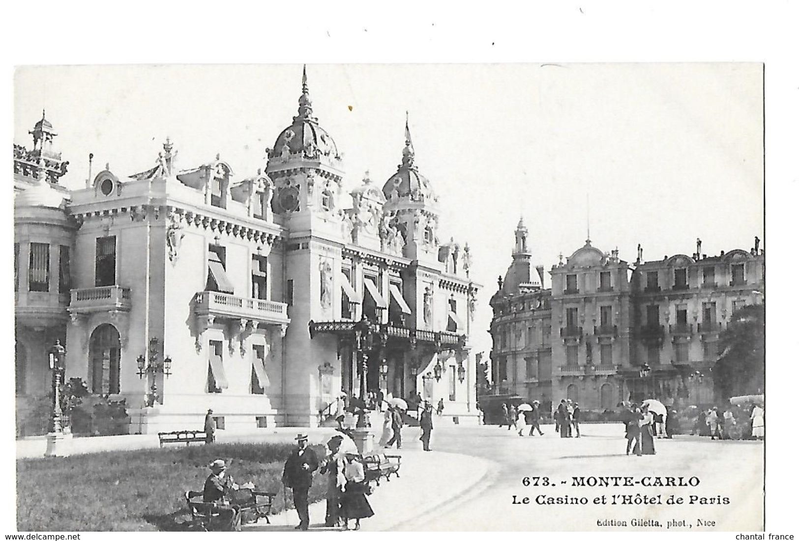 5 CP. Monte-Carlo. Hôtel De Paris (vues Diverses).Terrasses, Casino - Alberghi