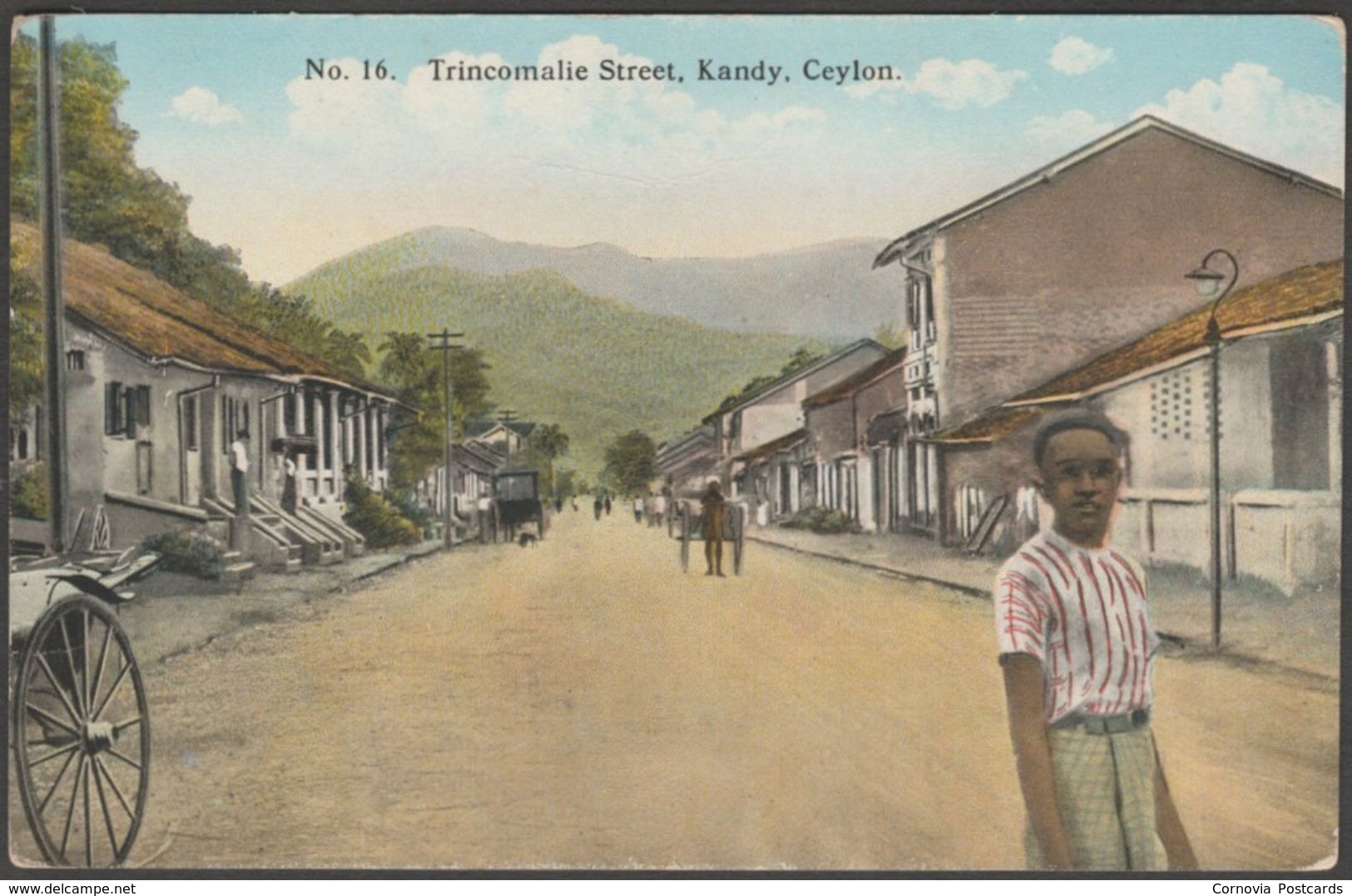 Trincomalie Street, Kandy, Ceylon, C.1920 - Coop Ltd Postcard - Sri Lanka (Ceylon)