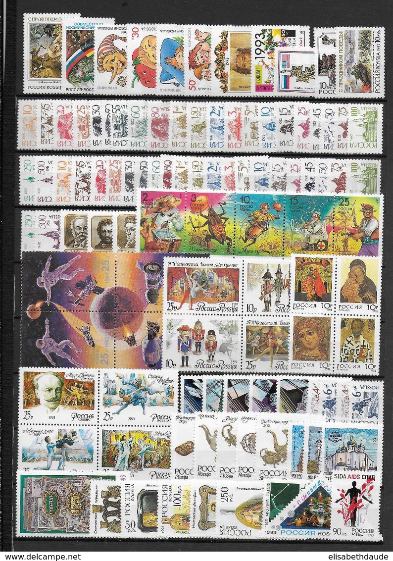 A PARTIR De 1992 - COLLECTION IMPORTANTE TIMBRES + FEUILLETS ** / MNH - 9 SCANS - COTE > 370 EUR. - Collections