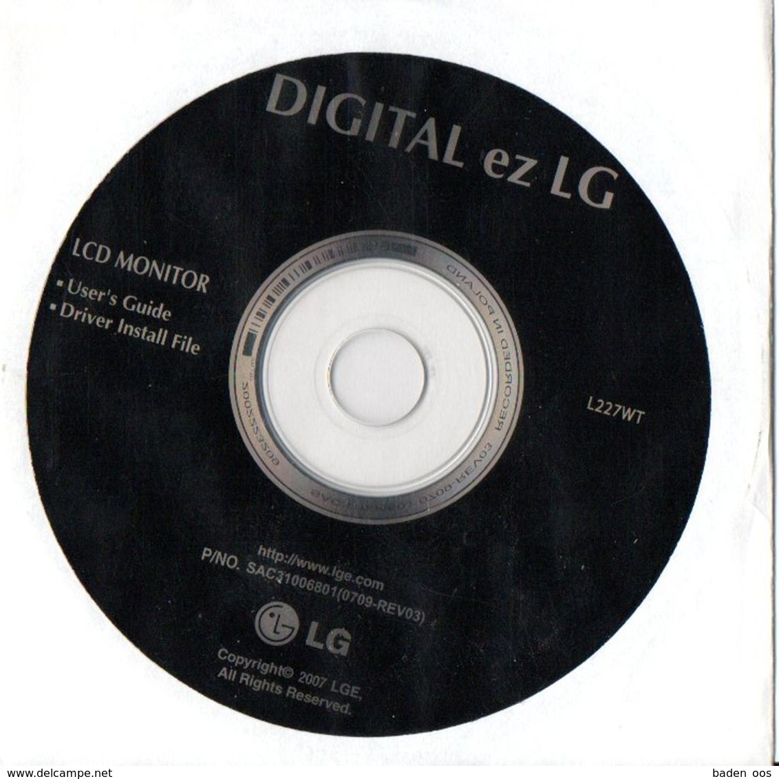 Digital Ez LG  Cd Software L227WT - Otros & Sin Clasificación