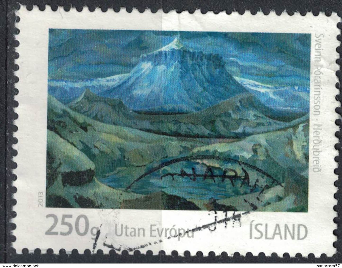 Islande 2013 Oblitéré Used Art Islandais Paysage Sveinn Þórarinsson - Usati