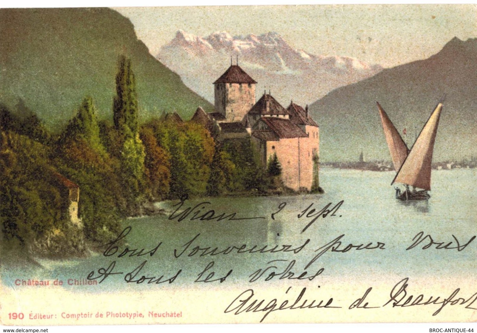 LOT N°434 - LOT DE 140 CARTES DE CHILLON ET LE LAC LEMAN