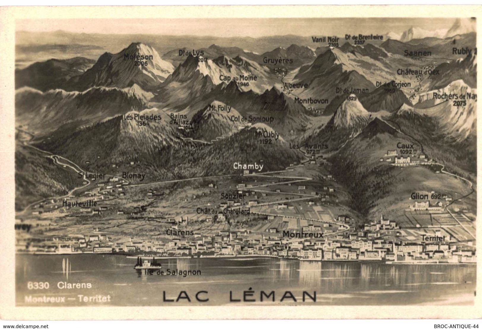 LOT N°434 - LOT DE 140 CARTES DE CHILLON ET LE LAC LEMAN