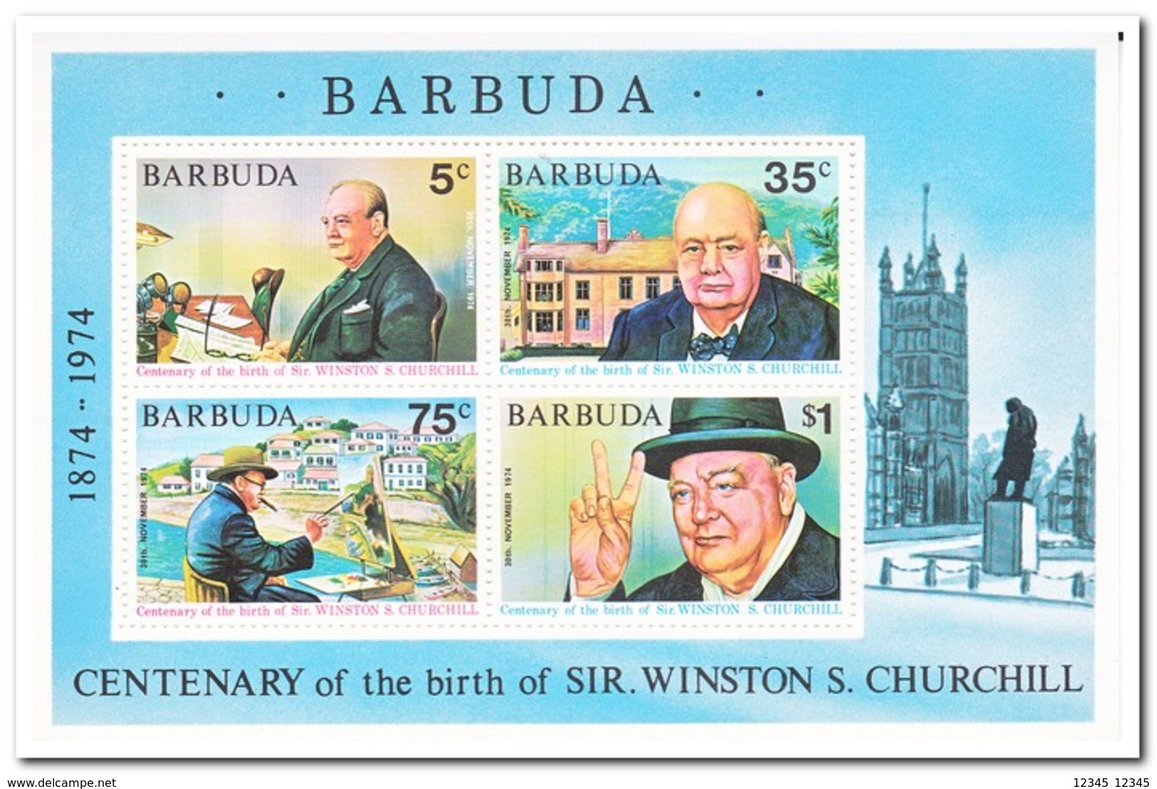 Barbuda 1974, Postfris MNH, Sir Winston S. Churchill - Antigua En Barbuda (1981-...)