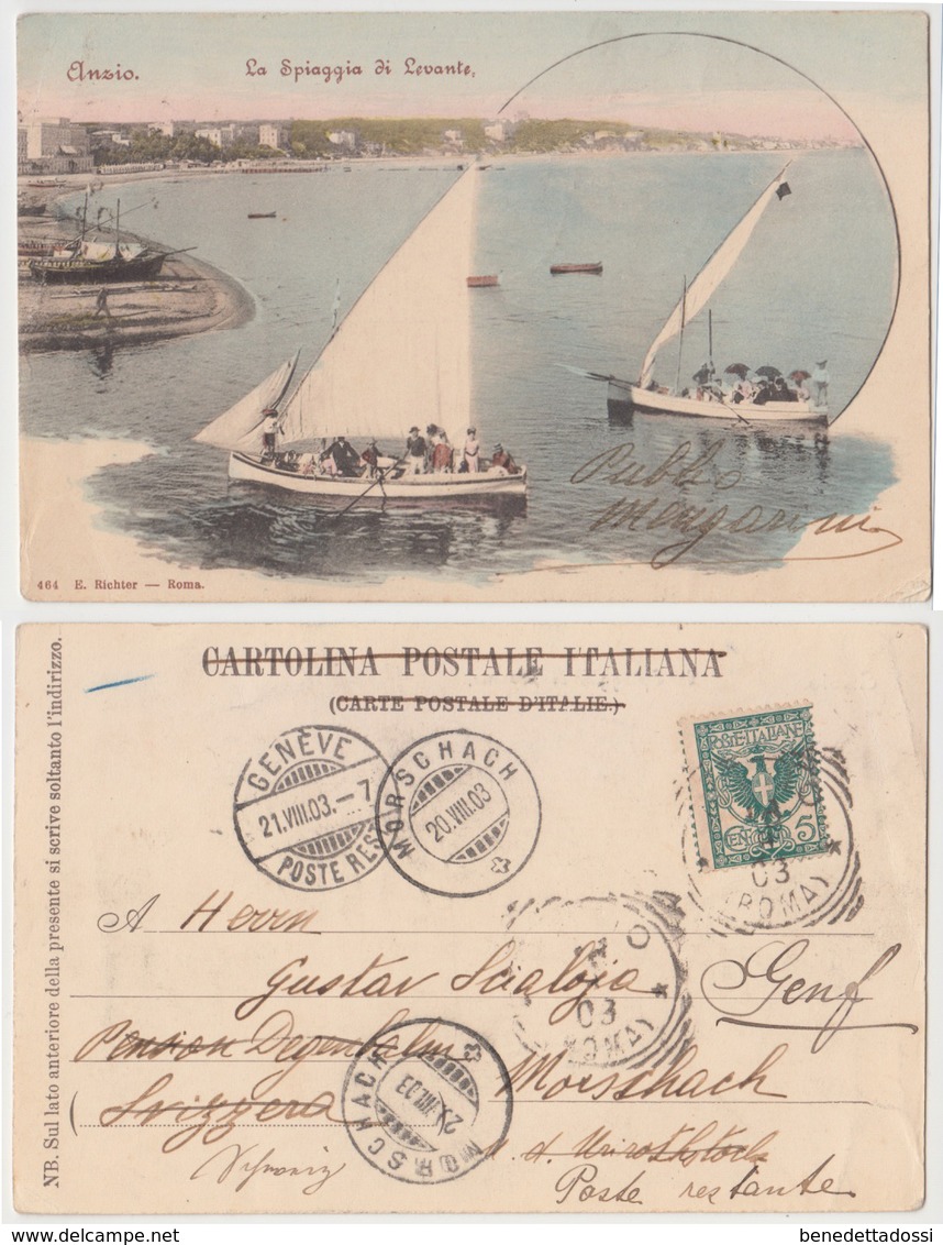 Anzio - La Spiaggia Di Levante, 1903 - Altri & Non Classificati
