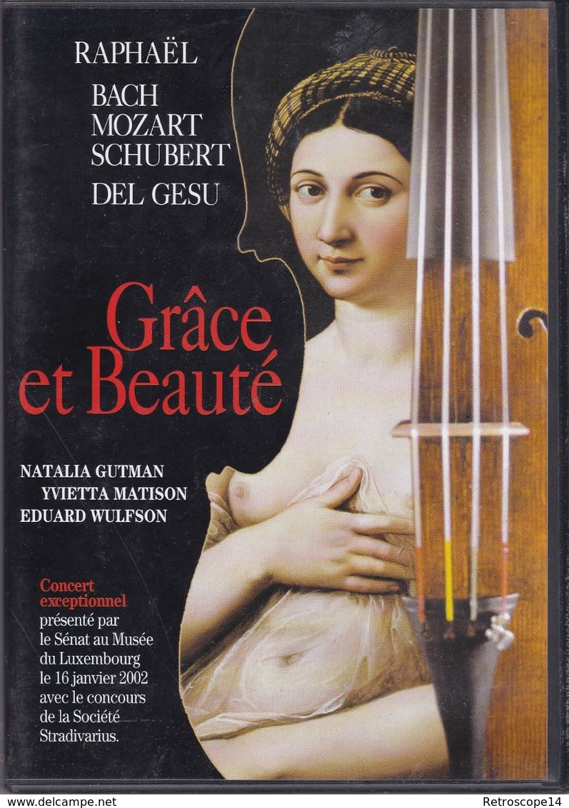 RARE. DVD GRÂCE ET BEAUTÉ RAPHAËL MOZART BACH SCHUBERT GUTMAN WULFSON - DVD Musicales