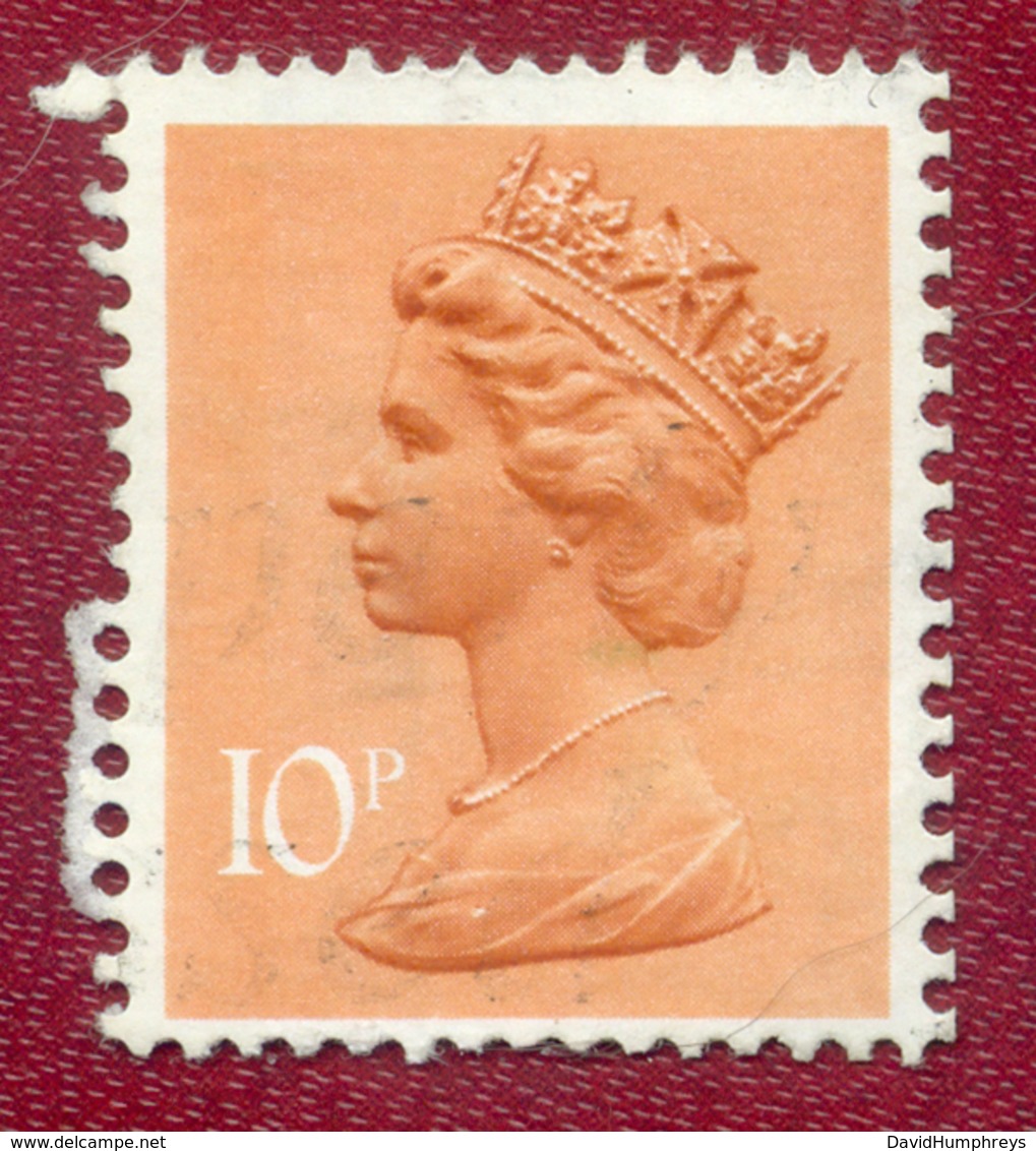 Great Britain GB 1971 - 1996 10p Orange Machin Used - Machin-Ausgaben