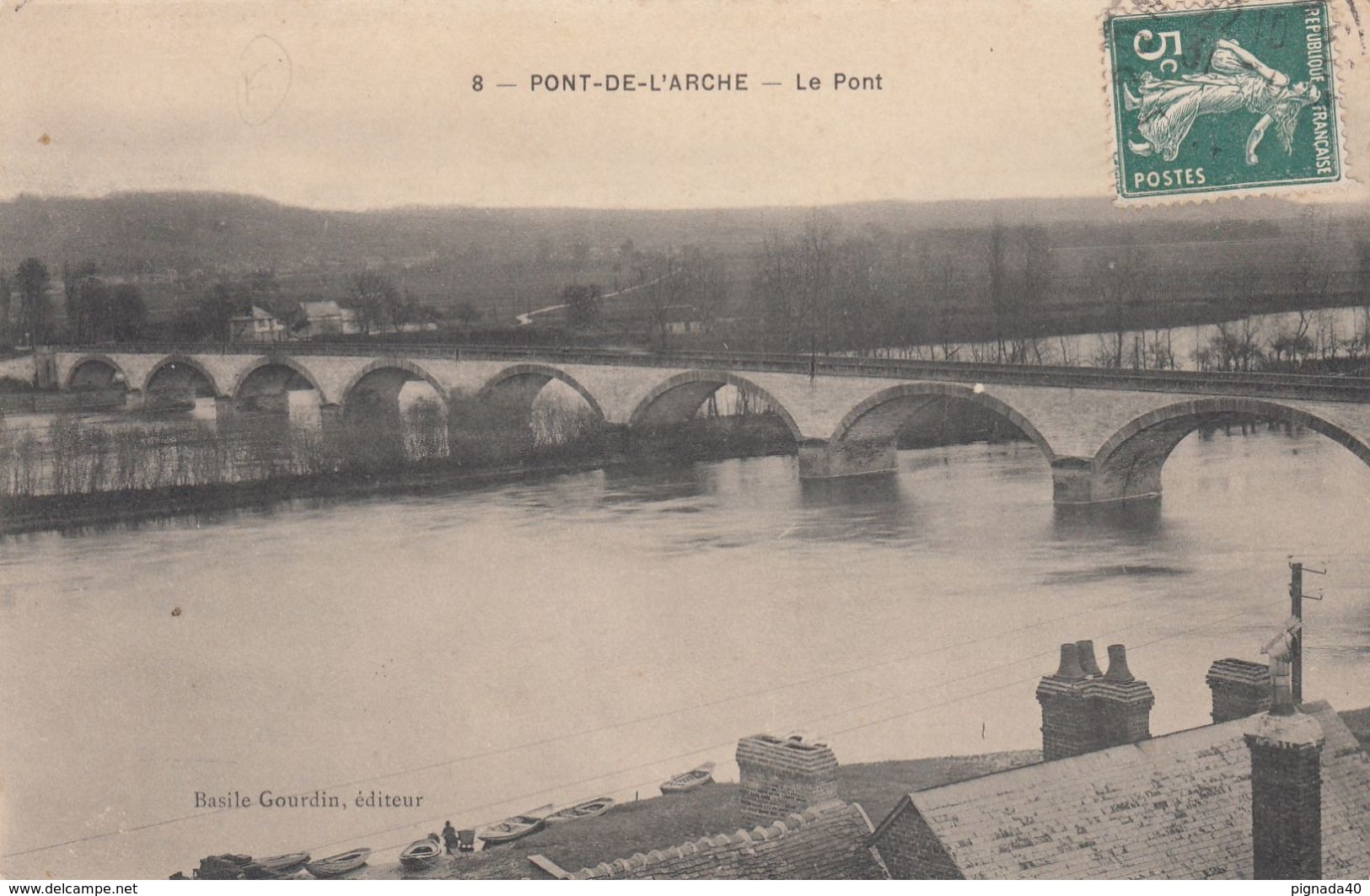 Cp , 27 , PONT-DE-L'ARCHE , Le Pont - Pont-de-l'Arche