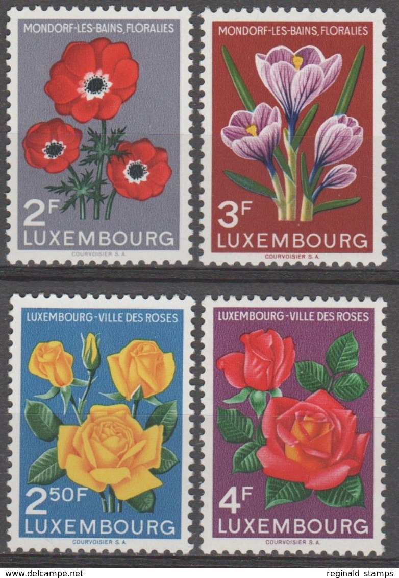 Luxembourg 1956 Flowers, MNH ** Mi 547/550 (Ref: 1436) - Unused Stamps