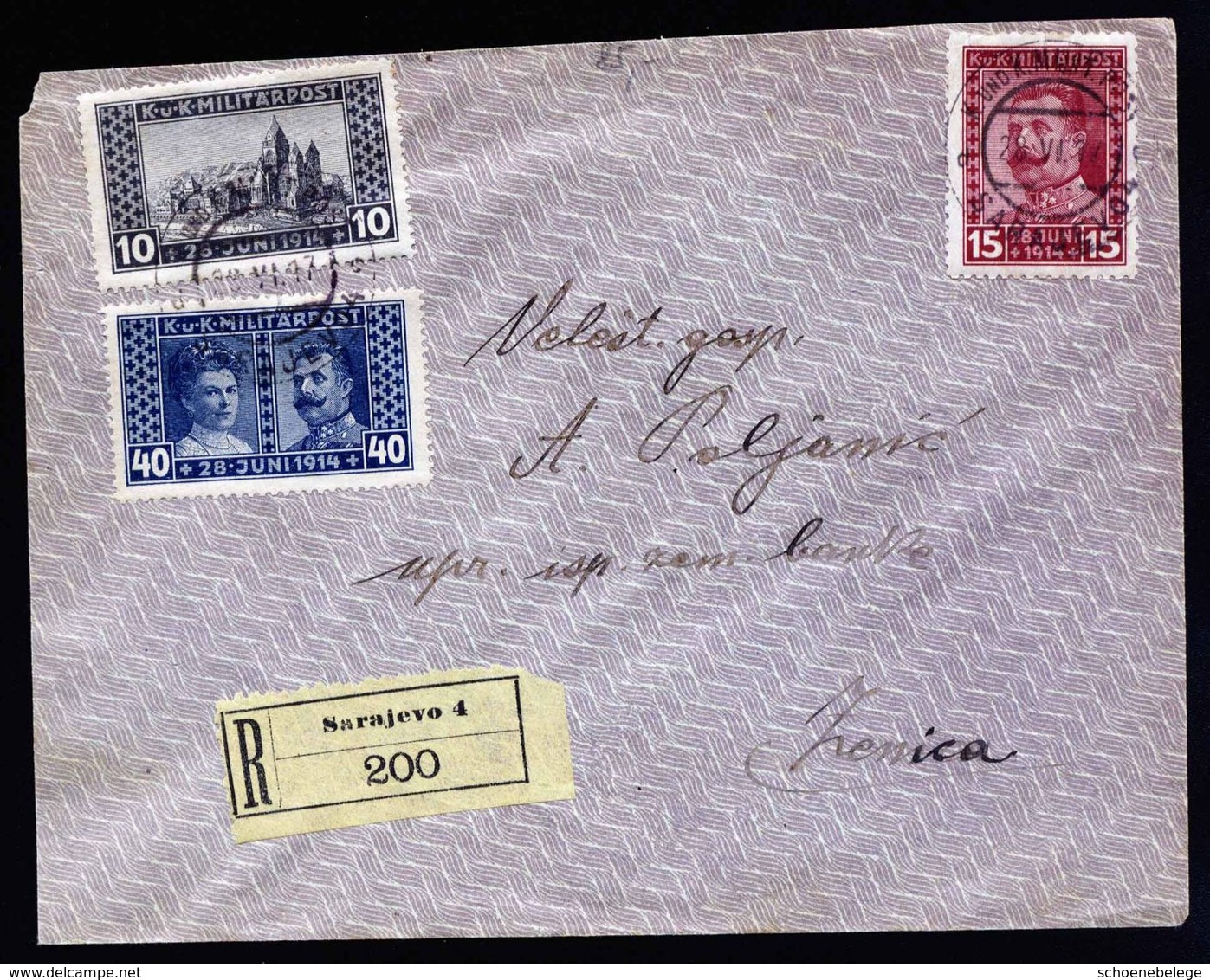 A5313) Bosnien-Herzegowina R-Brief FDC Mi.121A, 122B, 123A Sarajevo - Bosnien-Herzegowina