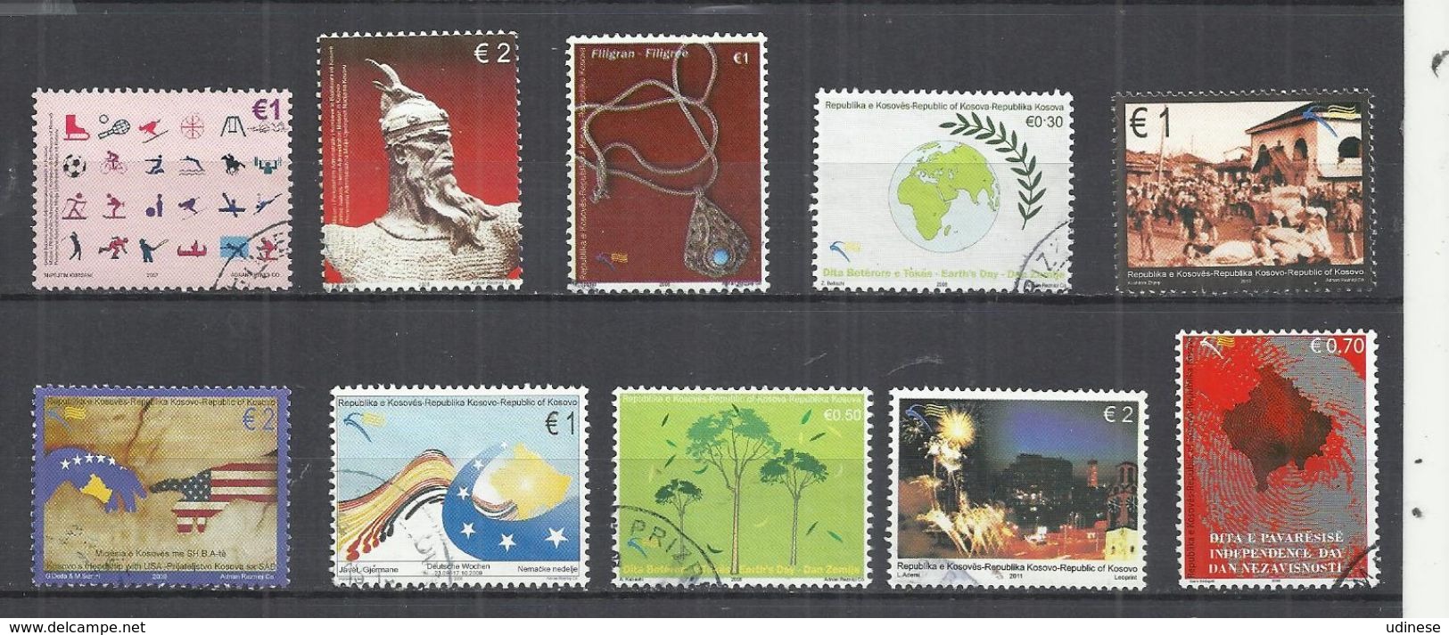 TEN AT A TIME - KOSOVO - LOT OF 10 DIFFERENT COMMEMORATIVE 2 - POSTALLY USED OBLITERE GESTEMPELT USADO - Kosovo