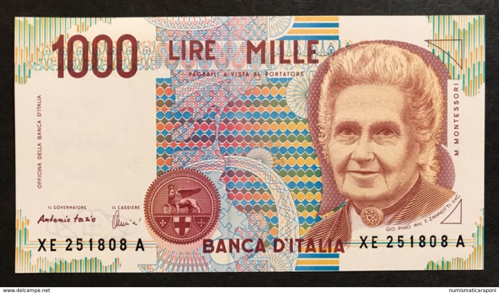 1000 LIRE Maria Montessori SERIE Sostitutiv Xe.....a FDS  LOTTO 550 - 1000 Lire