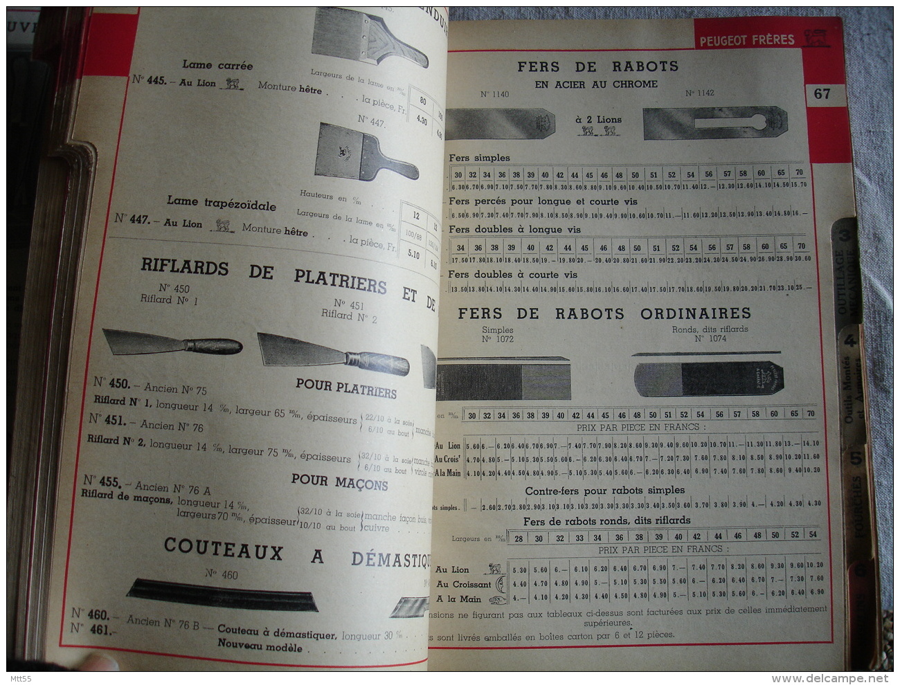 1935 Gros Catalogue Peugeot Freres  Outils  Plus 3 Feuilles - 1900 – 1949