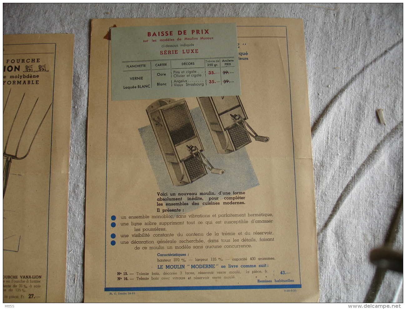 1935 gros catalogue peugeot freres  outils  plus 3 feuilles