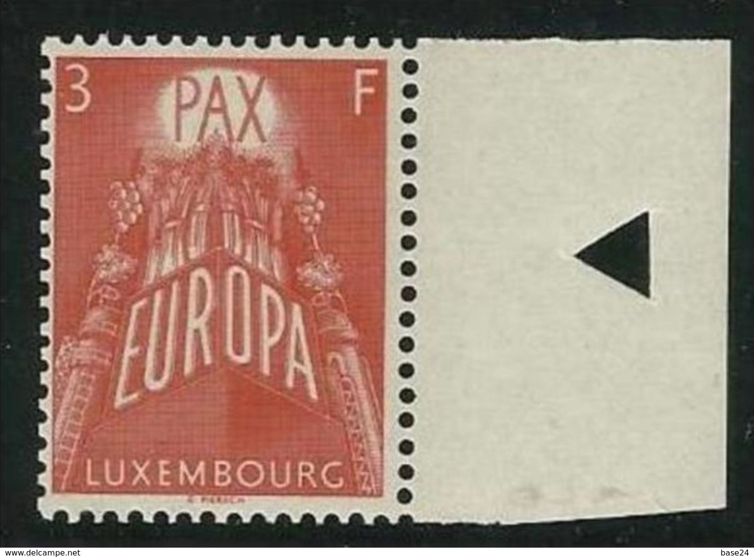 1957 Lussemburgo Luxembourg EUROPA CEPT EUROPE 3 Fr. MNH** Con Bordo SOGGETTI DIVERSI - 1957