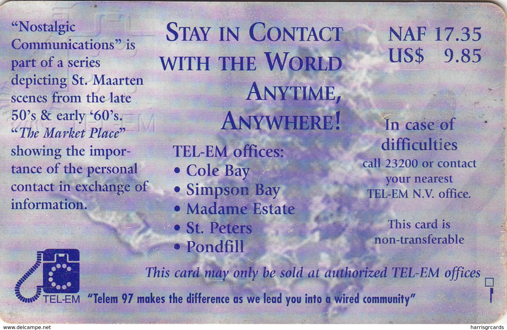 ANTILLES St.MAARTEN - Market Place , 60 U, 1997, Used - Antilles (Neérlandaises)