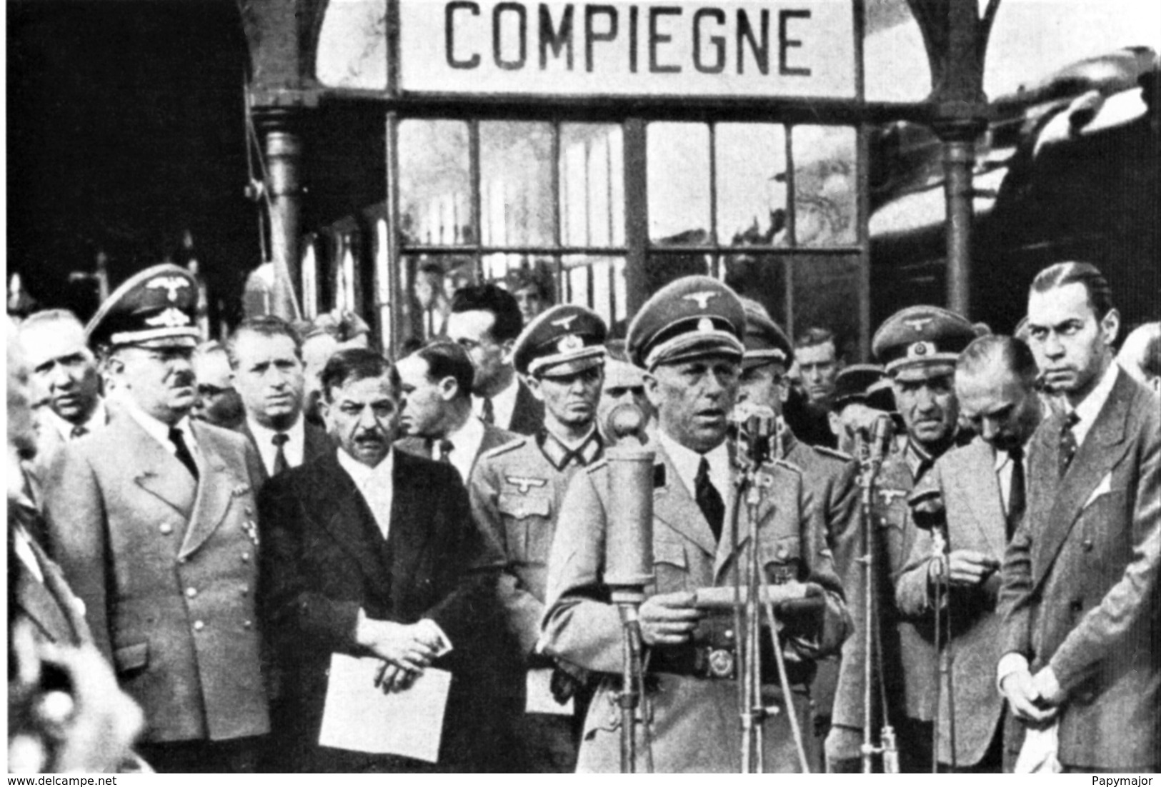 WW2  -   Laval à La Cérémonie De "la Relève" à Compiègne  Le 11.08.1942  - - 1939-45