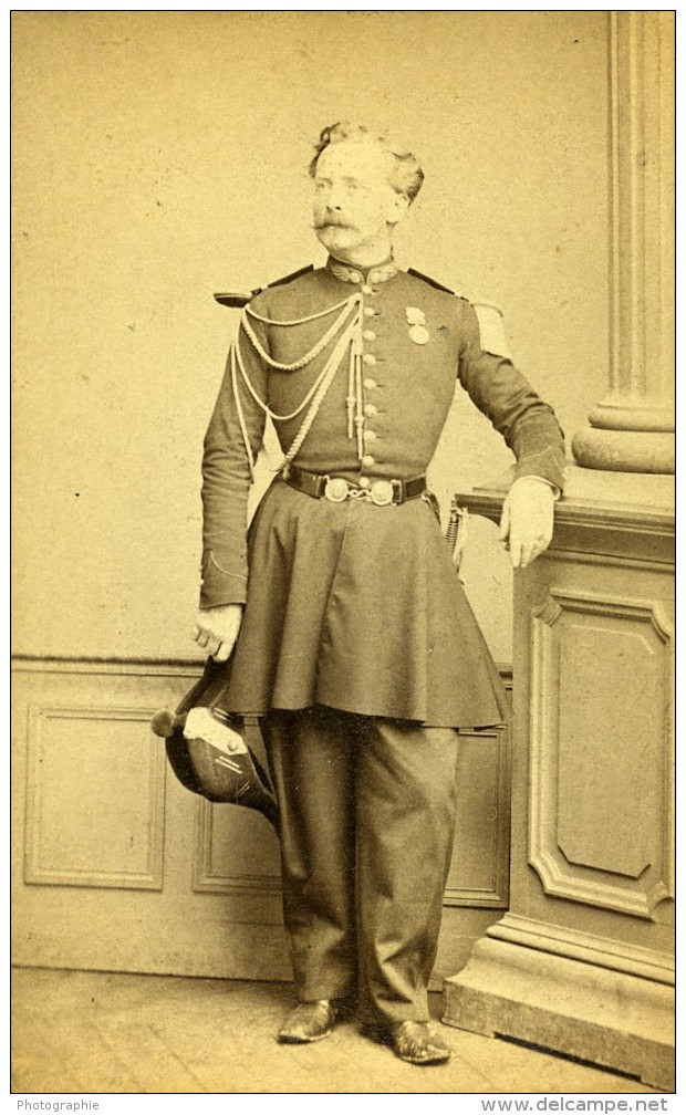 France Paris Militaire Officier Bicorne Ancienne CDV Photo Cremiere 1870 - Anciennes (Av. 1900)