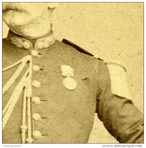France Paris Militaire Officier Bicorne Ancienne CDV Photo Cremiere 1870 - Anciennes (Av. 1900)