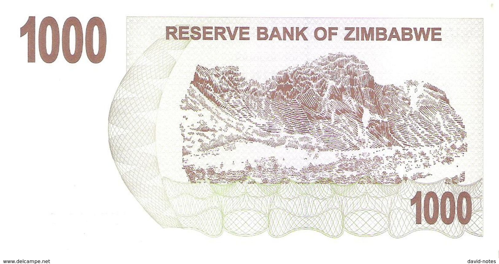 Zimbabwe - Pick 44 - 1000 Dollars 2006 - Unc - Zimbabwe