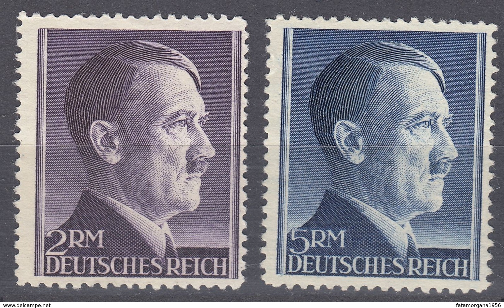 ALLEMAGNE -  DEUTSCHLAND - GERMANIA - 1941/1942 - Due Valori Nuovi Senza Gomma: Yvert 724 E 726. - Unused Stamps