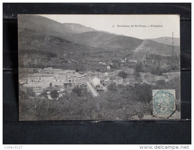 34 - Environs De Saint Pons - Premian - Cachet Hexagonal De Premian - Other & Unclassified