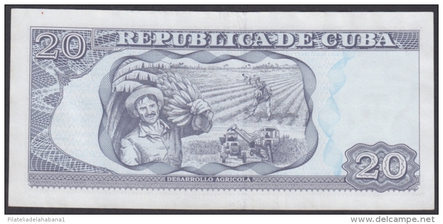 2015-BK-70 CUBA 20$ CAMILO CIENFUEGOS 2015 XF REPLACEMENT REEMPLAZO BZ SERIE - Cuba