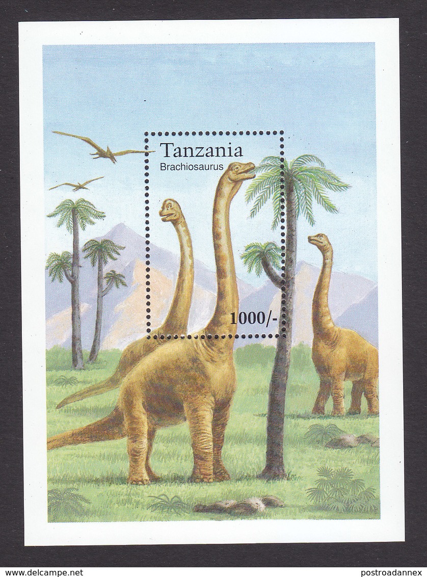 Tanzania, Scott #1252, Mint Never Hinged, Dinosaurs, Issued 1994 - Tanzania (1964-...)