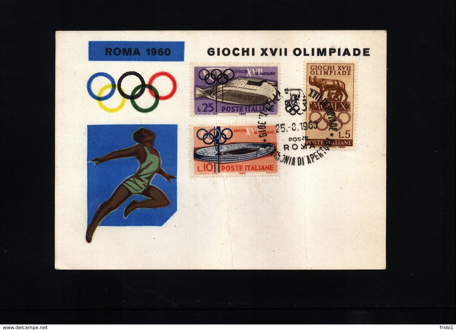 Italy 1960 Olympic Games Rome Interesting Postcard - Sommer 1960: Rom