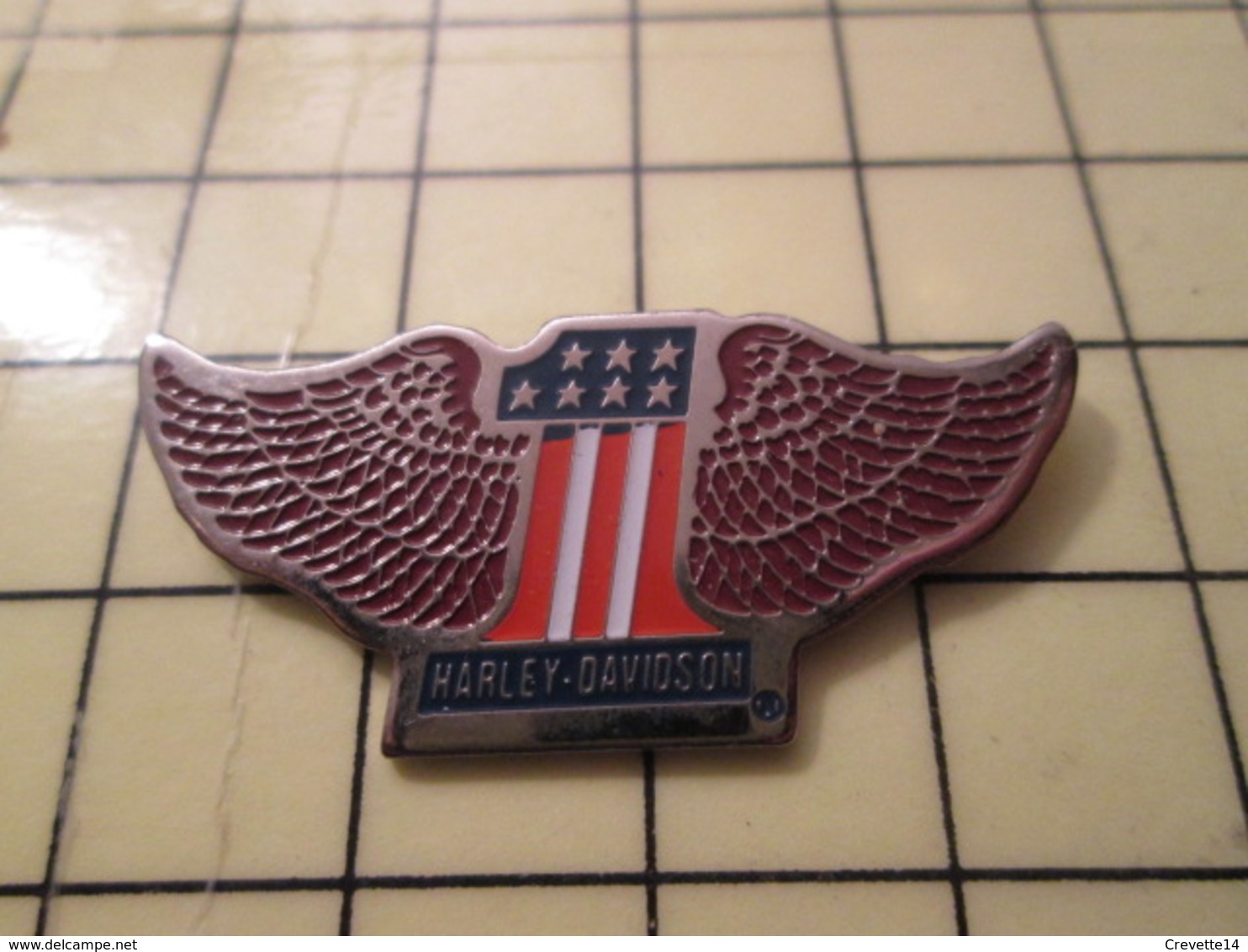 PIN617 Pin's Pins / Rare Et Beau : MOTOS / LOGO DE LA MARQUE HARLEY DAVIDSON - Motos