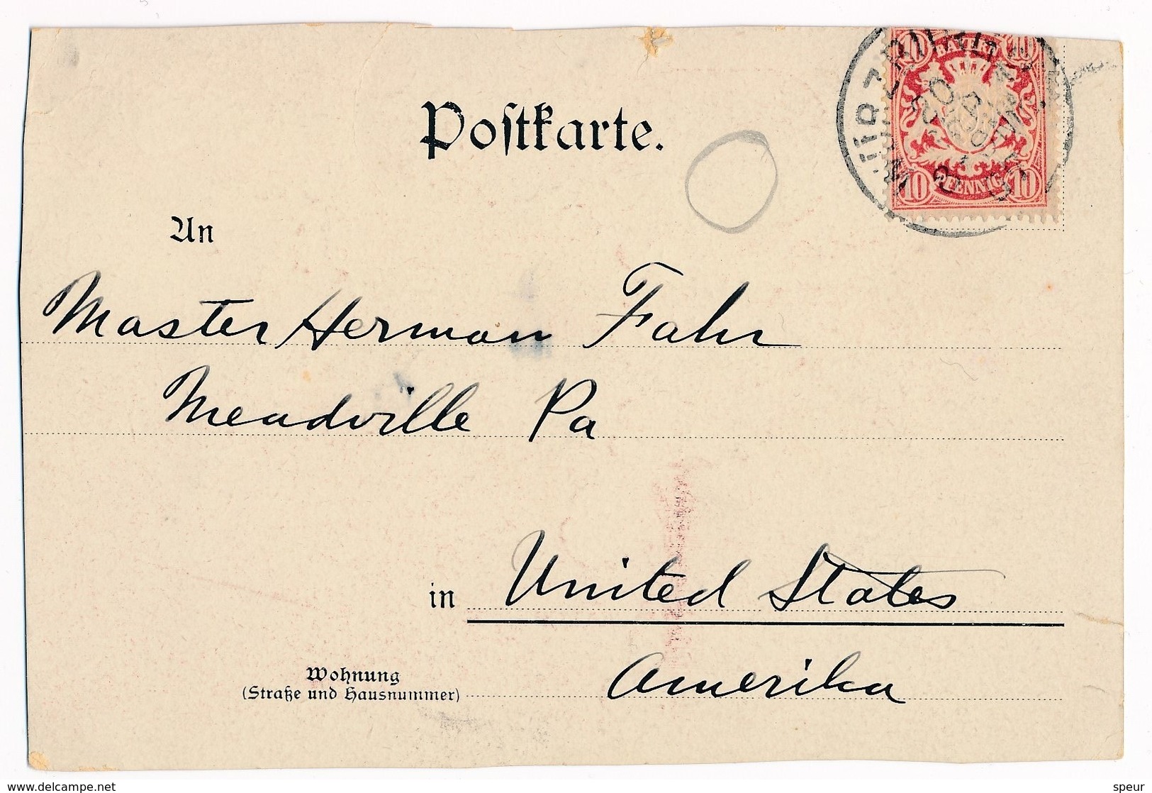 Gruß Aus Würzburg - Undivided Back, Postally Used In 1907, Message. - Wuerzburg