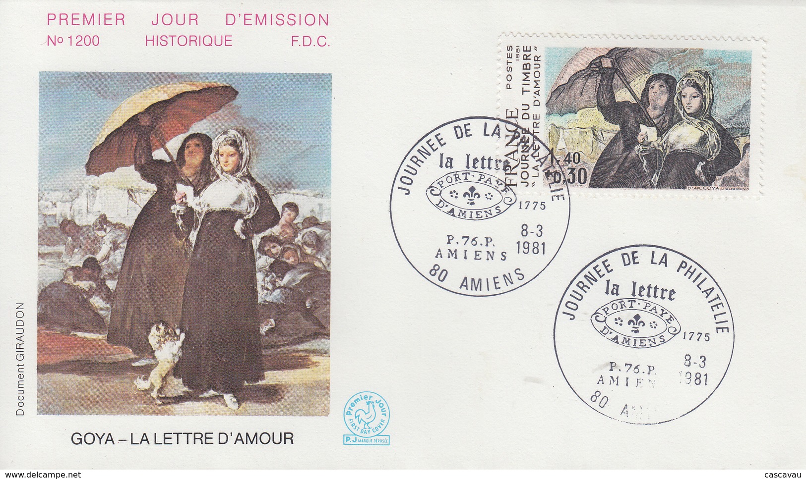 Enveloppe  FDC   FRANCE    JOURNEE   DE  LA   PHILATELIE    AMIENS     1981 - 1980-1989