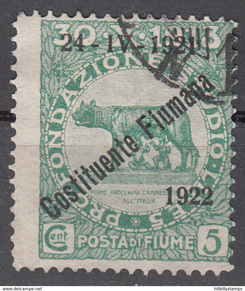 FIUME    SCOTT NO.  161   USED   YEAR  1922 - Fiume & Kupa