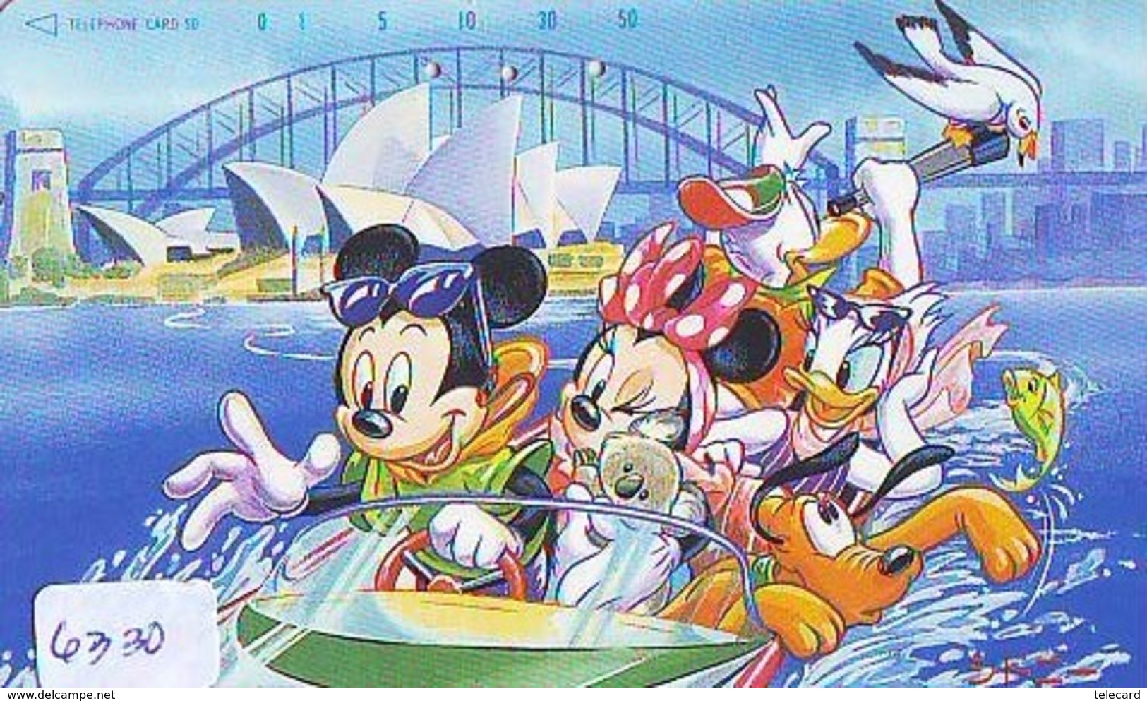 Télécarte Japon DISNEY / 110-169804 - Série Voyage 11/16 - AUSTRALIA KOALA SYDNEY OPERA (6330) Japan Phonecard - Disney