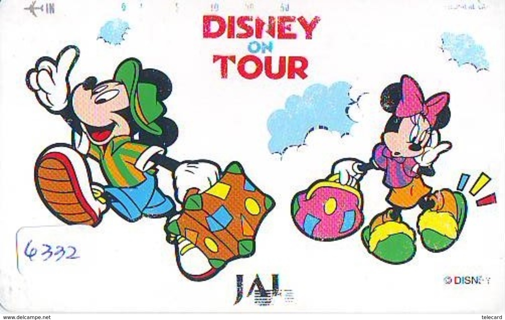 Télécarte  * DISNEY * Japon (110-158523) DISNEY ON TOUR  * JAL (6332) * JAPAN PHONECARD * - Disney