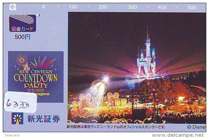 Carte Prépayée Japon DISNEY * COUNT DOWN PARTY  (6332) Japan Prepaid Card * KARTE - Disney