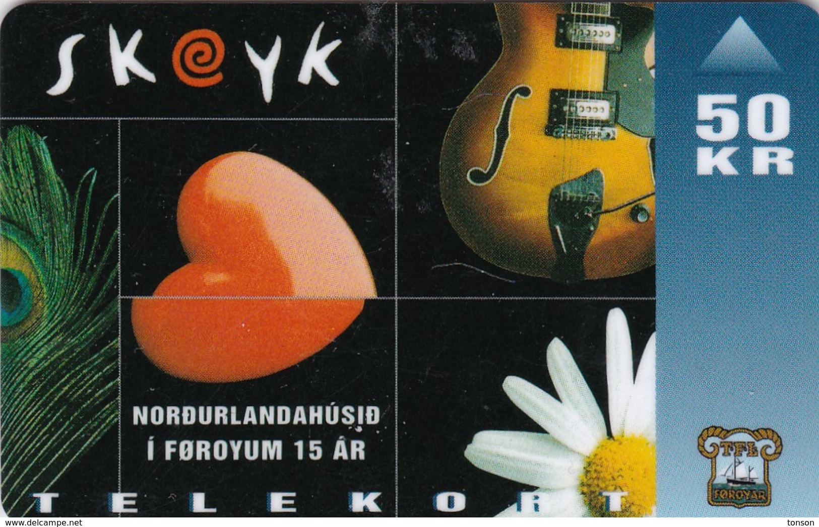 Faroe Islands, OD-017,  50 Kr , Skeyk - Musical, 2 Scans. - Faroe Islands