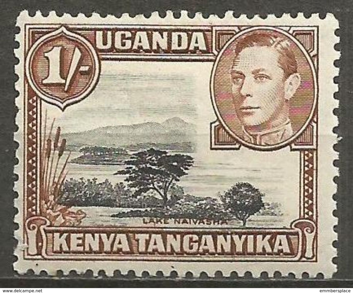 K.U.T  - 1938 Lake Naivasha 1s MLH *   SG 145a  Sc 80 - Kenya, Uganda & Tanzania