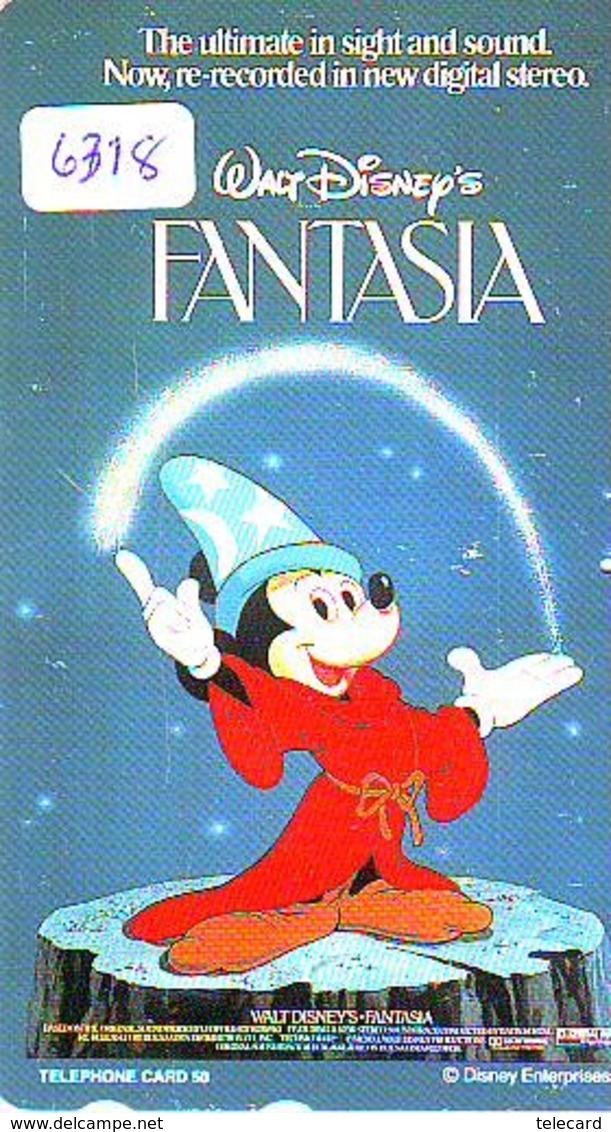 Télécarte Japon * 110-195314 * DISNEY * MOVIE POSTER COLLECTION  (6318) MICKEY Magie Cinema * FANTASIA * Japan Phonecard - Disney