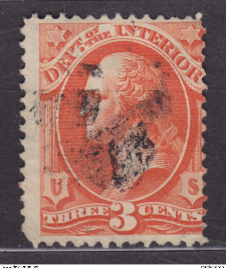 United States Interior 1873 Mi. 17      3 C. Benjamin Franklin - Dienstmarken