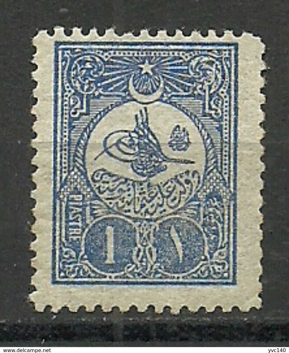 Turkey; 1908 Postage Stamp 1 K. Color Variety (Ultramarine Instead Of Grey-Blue) Rare! - Neufs