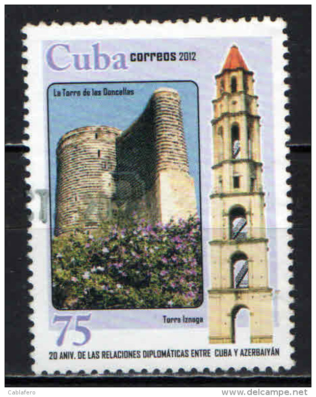 CUBA - 2012 - 20° ANNIERSARIO DELLE RELAZIONI DIPLOMATICHE TRA CUBA E AZERBAYAN - USATO - Used Stamps