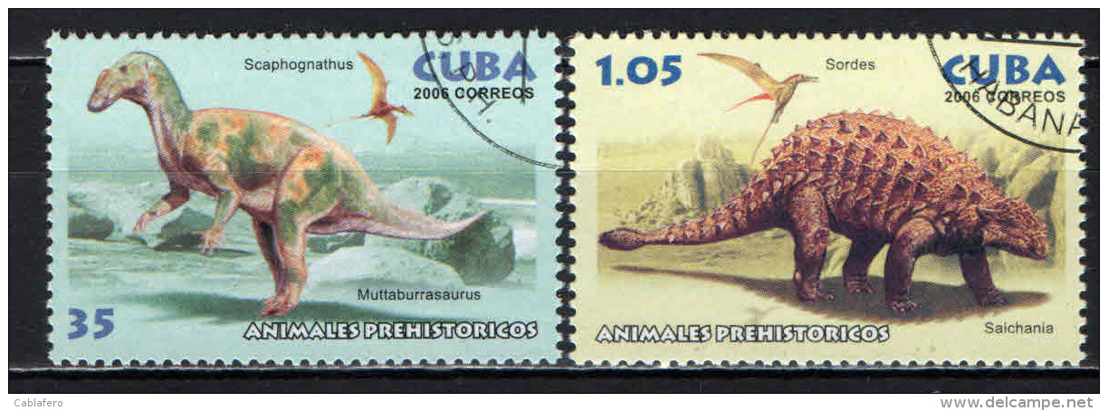 CUBA - 2006 - ANIMALI PREISTORICI - USATI - Used Stamps