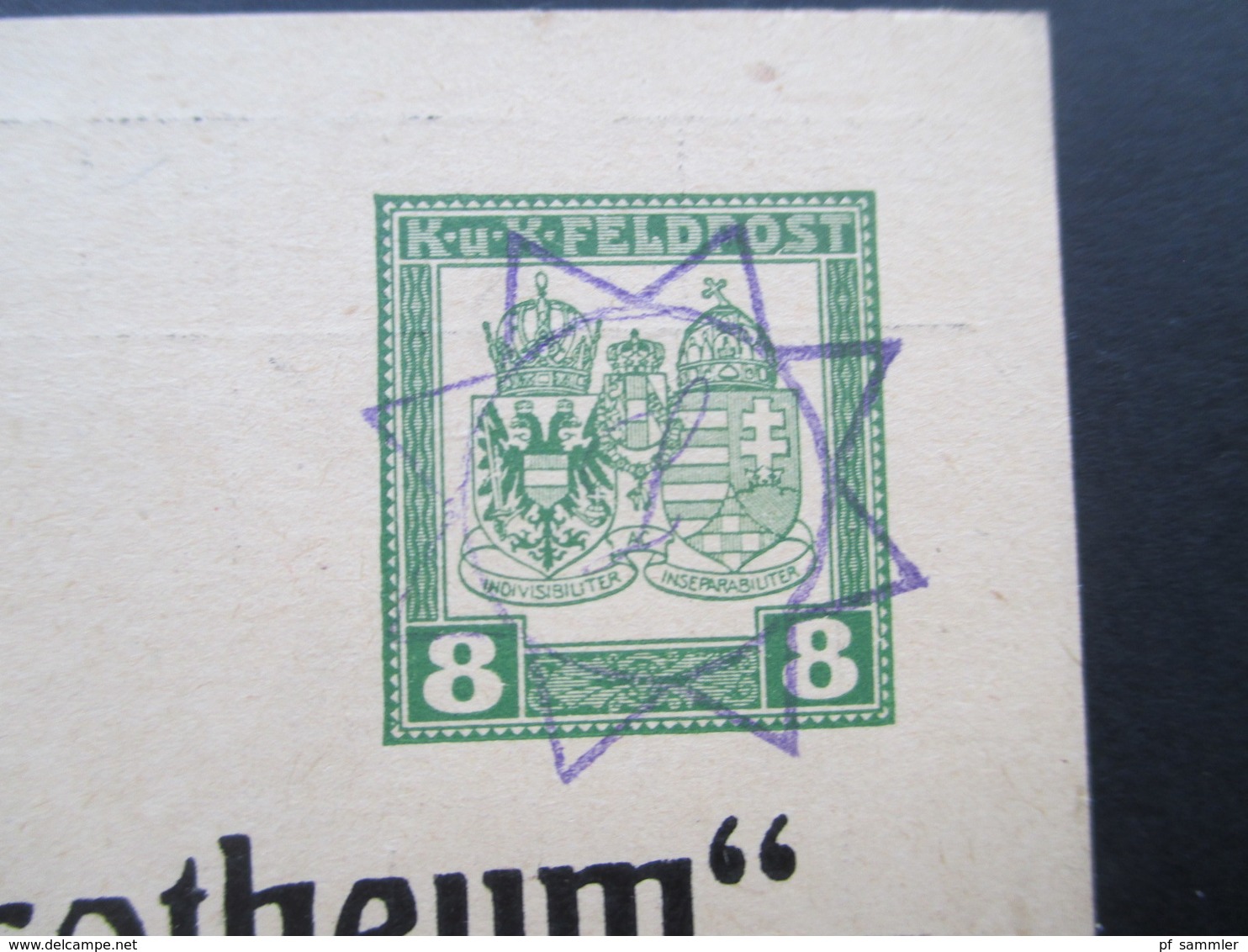 Österreich Um 1910 Ganzsache / Privatganzsache Stempel: Stern / Sternkreis. Dorotheum Briefmarkenabteilung. Auktion - Briefe U. Dokumente