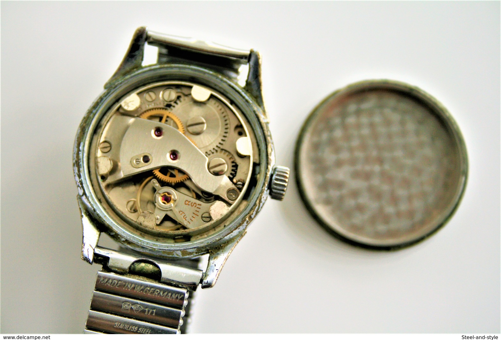 watches : PRONTO VERDAL TROPIC DAIL INCABLOC HAND WIND  WITH FIXOFLEX - original - running - worn condition dial damaged