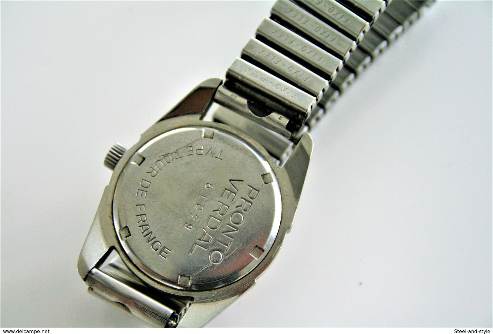 Watches : PRONTO VERDAL TROPIC DAIL TOUR DE FRANCE RaRe HAND WIND  WITH FIXOFLEX - Original - Running - 1950s - Designeruhren