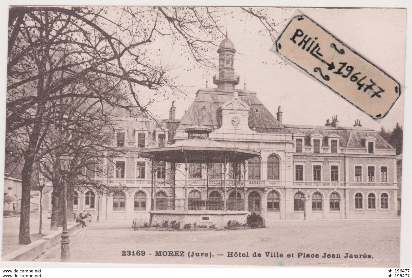 39 Morez - Cpa / Hôtel De Ville Et Place Jean Jaurès. - Morez