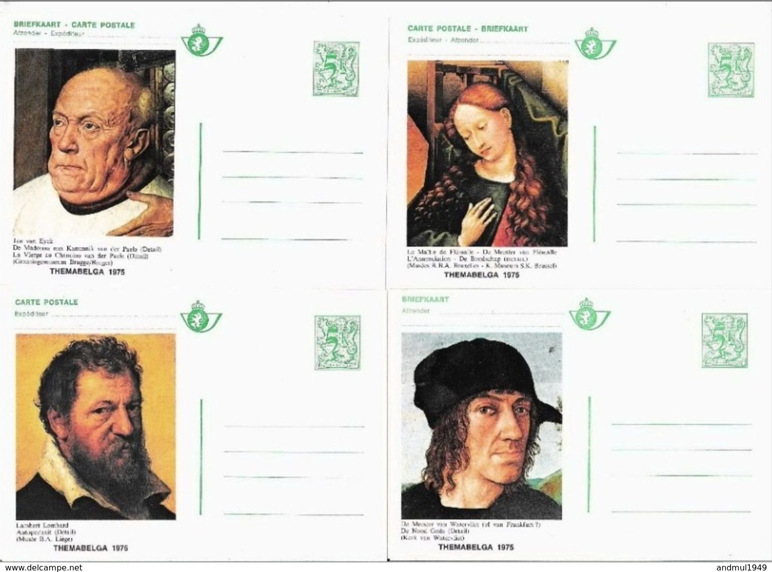 THEMABELGA 1975 - Lot De 8 Cartes Postales - Série Complète - Geïllustreerde Briefkaarten (1971-2014) [BK]